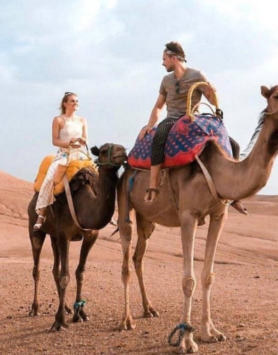 Agafay Desert private sunset camel ride from Marrakech (2)